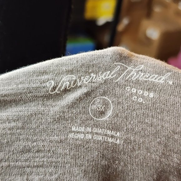 Universal Thread Goods Co. Galvanized Gray Fitted V Neck Short Sleeve TShirt 3XL - Picture 15 of 15